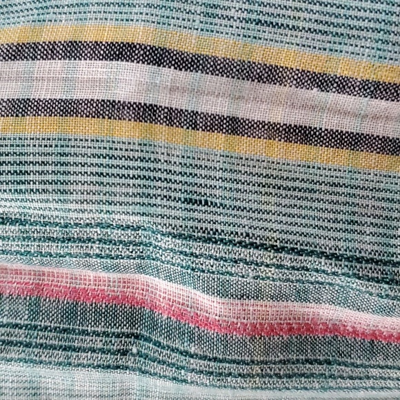 Tommy Bahama linen short sleeve striped button up shirt - Picture 3 of 8